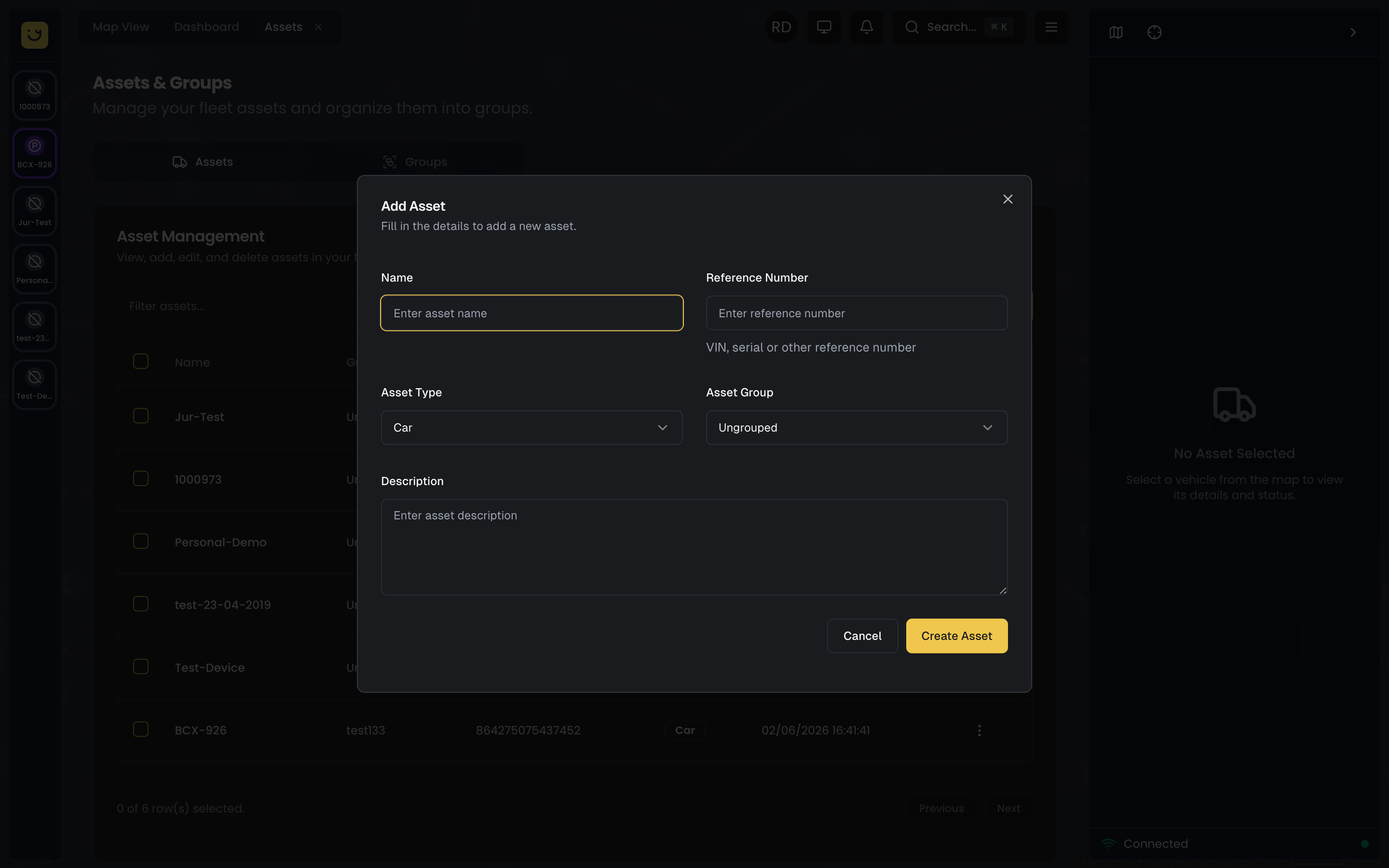 Add Asset Form