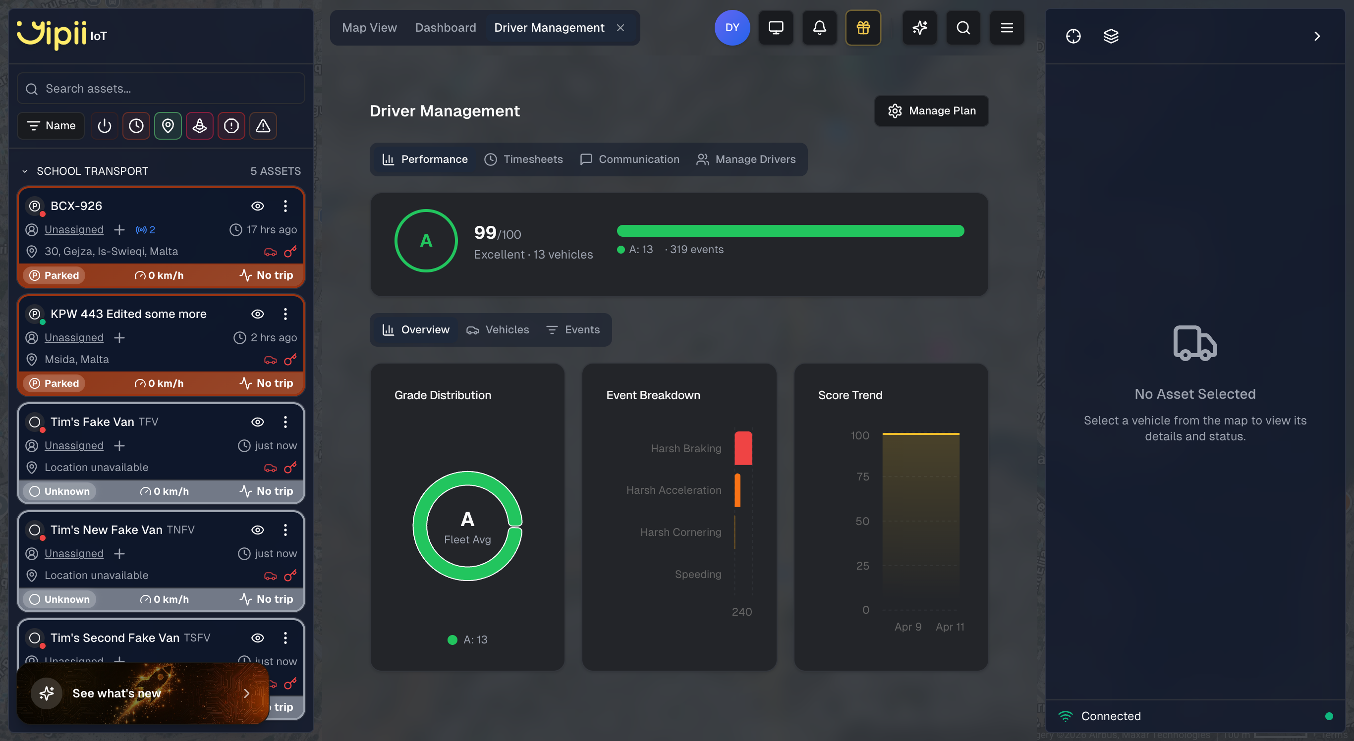 Driver Scoring in Asset Details