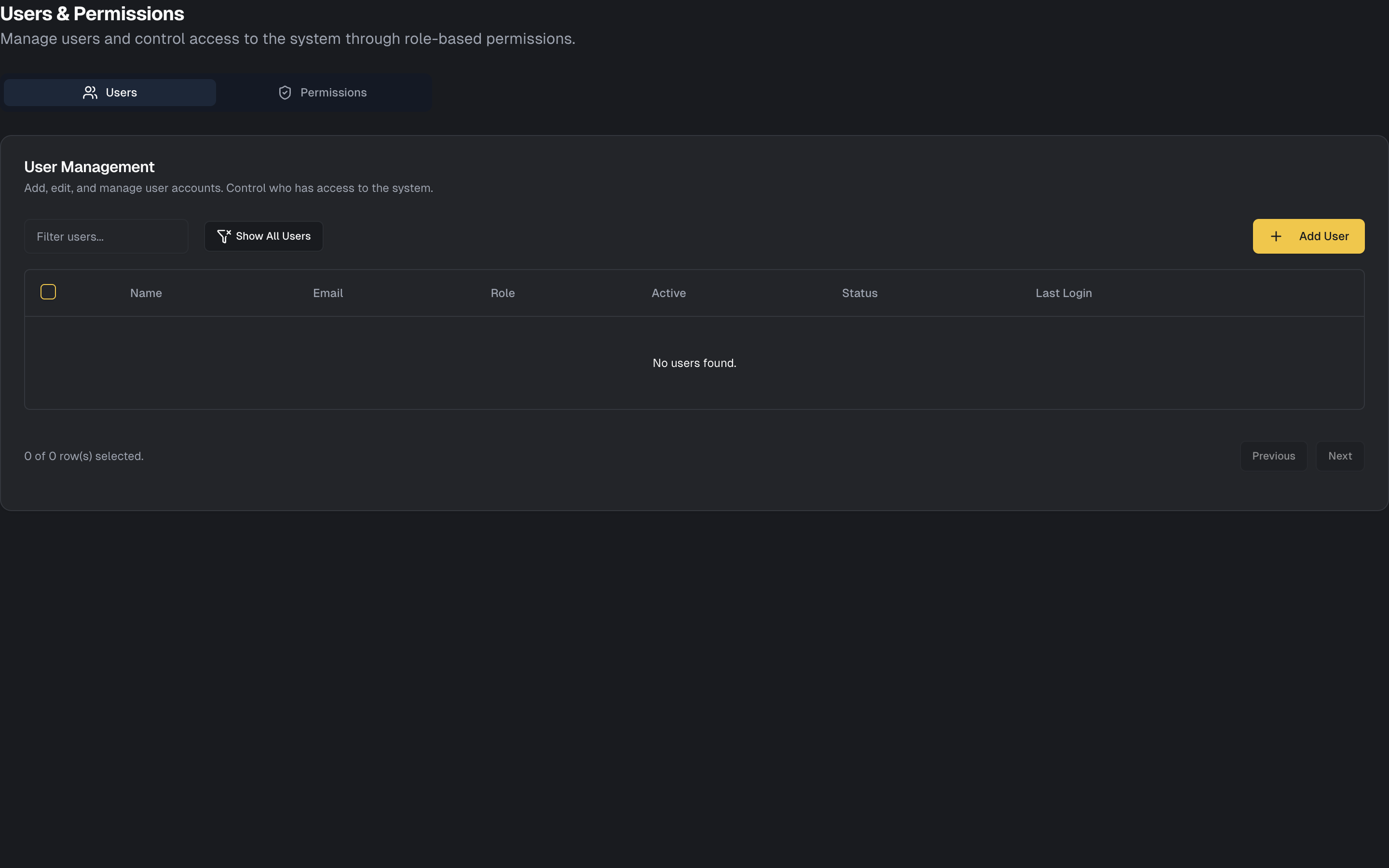 User Management