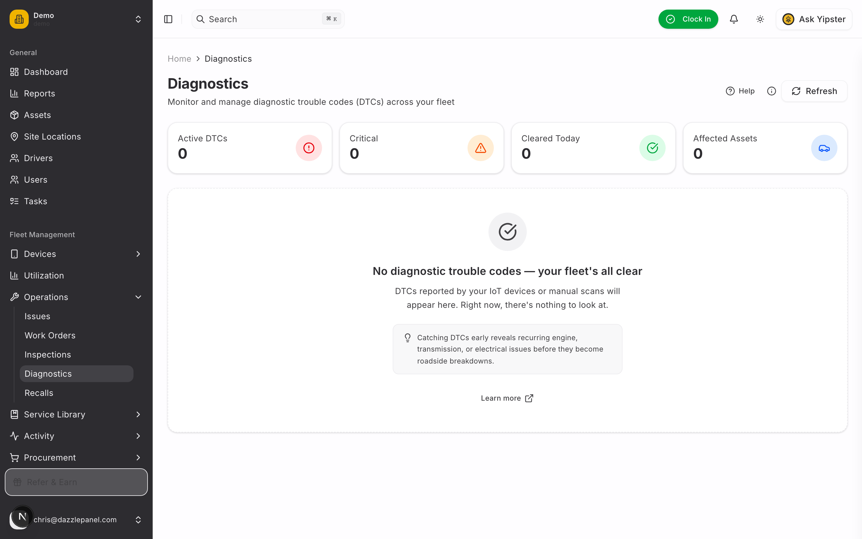 Diagnostics - Desktop